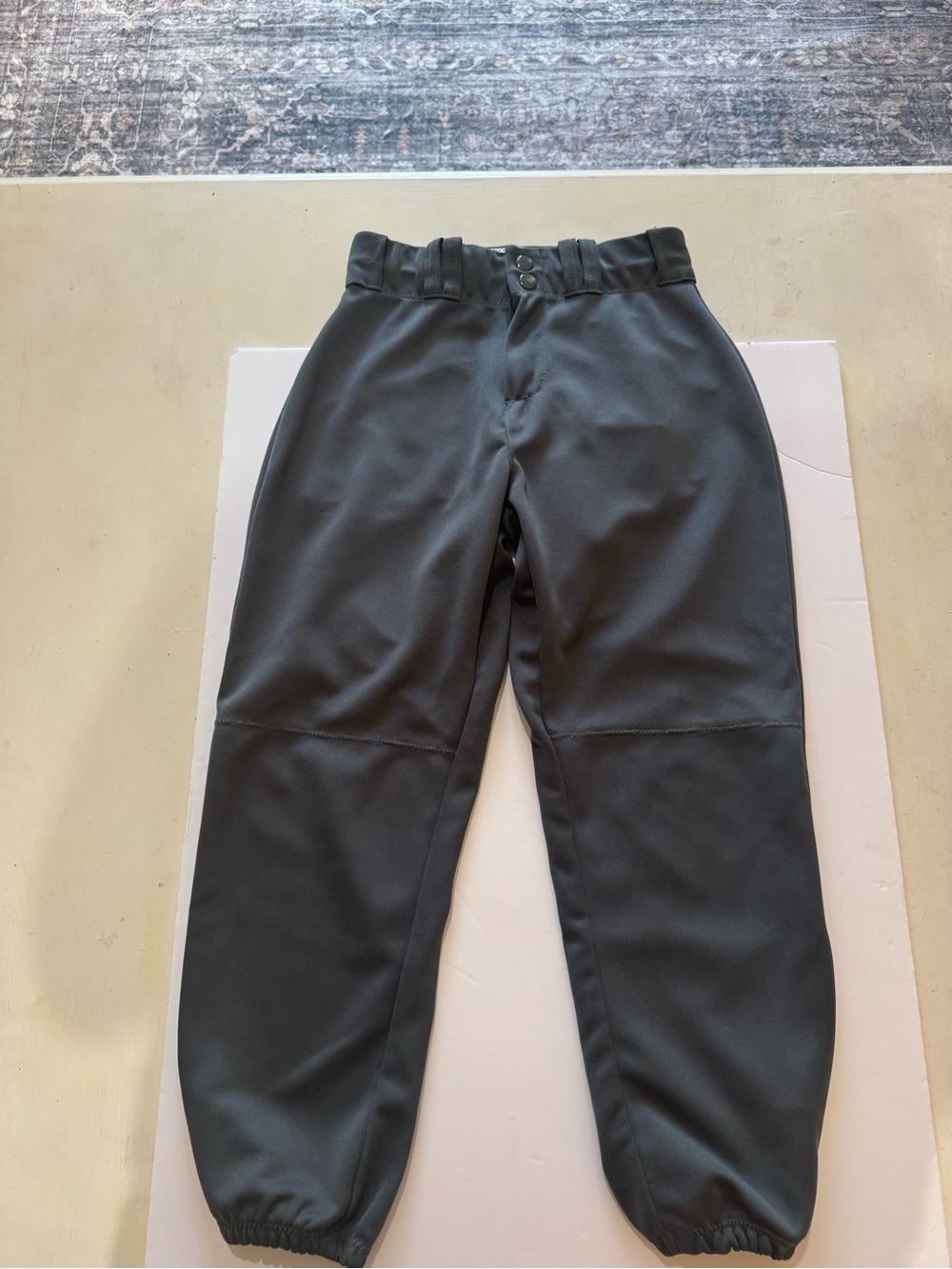 Kids Black Jogger Pants with Elastic Ankles